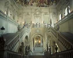 The magnificent staircase is also admirable with has a maximum height of 23 meters below an unsupported trough vault.